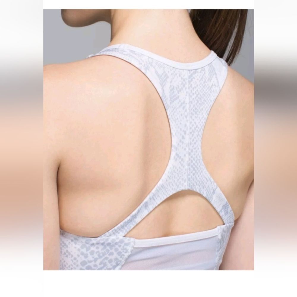 Women's White Patterned Tank Top - Picture 3 of 16